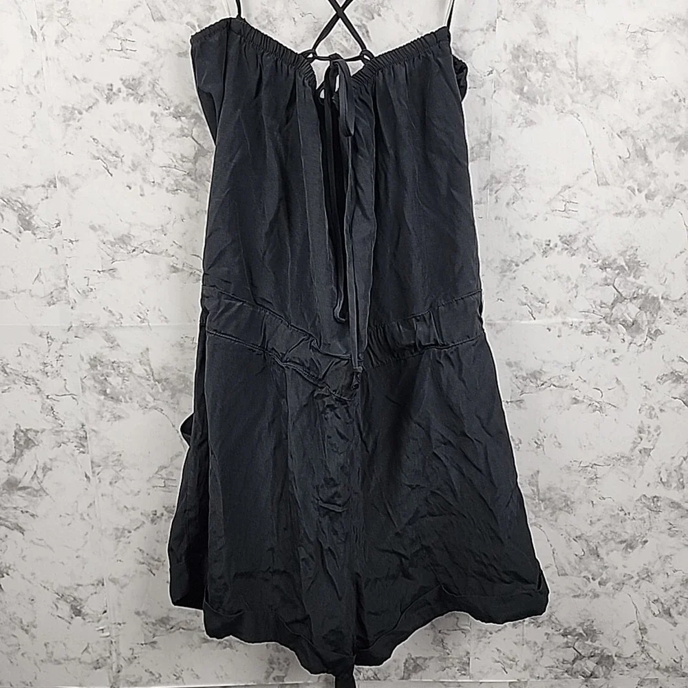 Grass Collection Black Romper Size‎ Medium Sleeveless Silver Embellishment